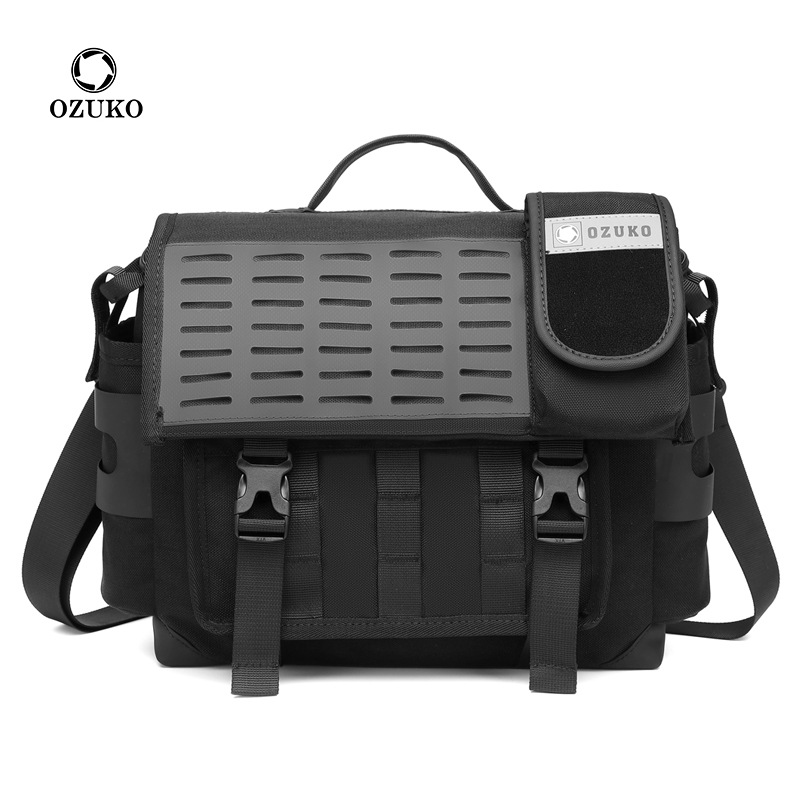 Leather Work Bag Men - OZUKO Herren-Umhängetasche, modische Outdoor-Multifunktions-Umhängetasche für Herren,
