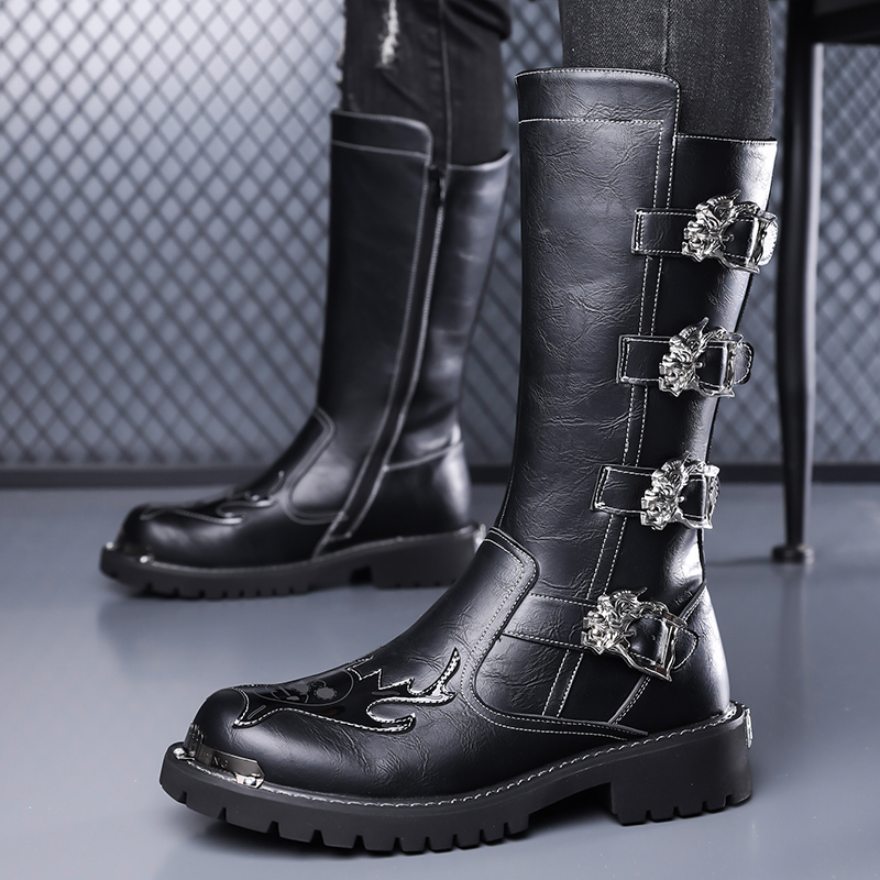 Leather Work Boots - Herbst Neue Designer Lederstiefel für Herren,