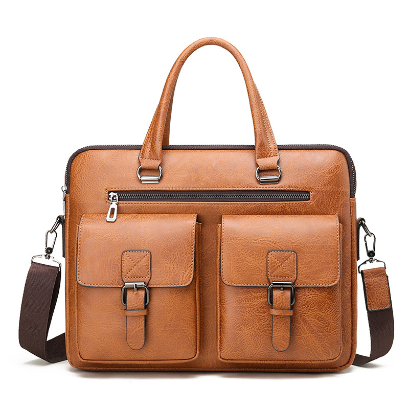 Leather Work Bag Men - Luxus Marke Mann Business Aktentasche Tasche