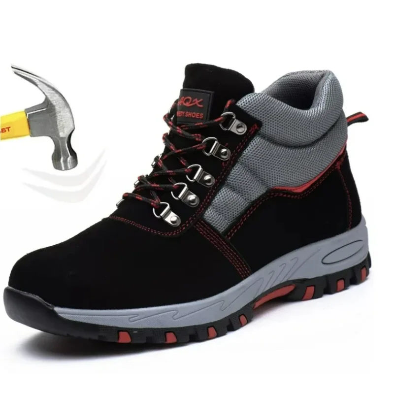 Leather Work Boots - Hohe Qualität Männer Sicherheit Stiefel Arbeit