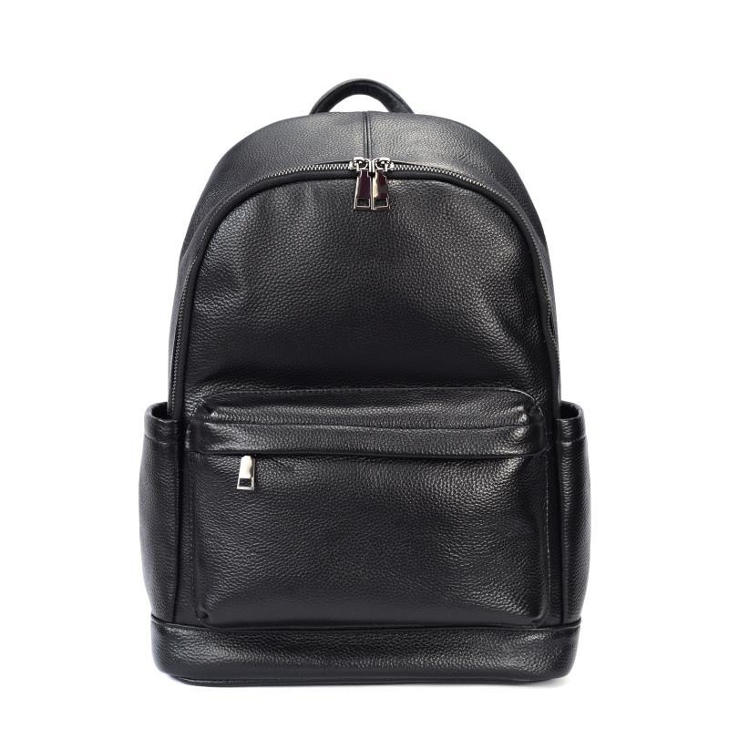 Leather Work Rucksack Mens - Herren Echtleder-Reiserucksack, Großer Schwarzer Rucksack aus