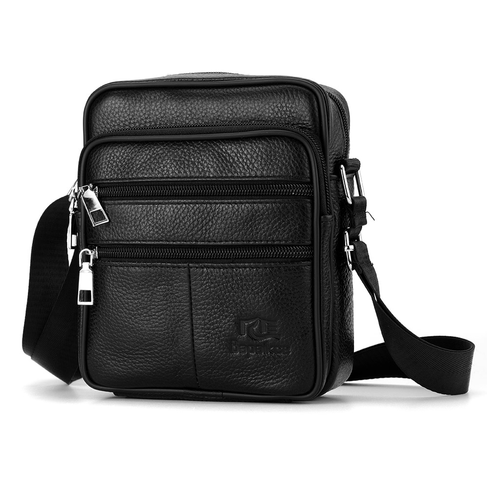 Leather Work Bag Men - Herren Umhängetasche Business Casual Vintage Messenger