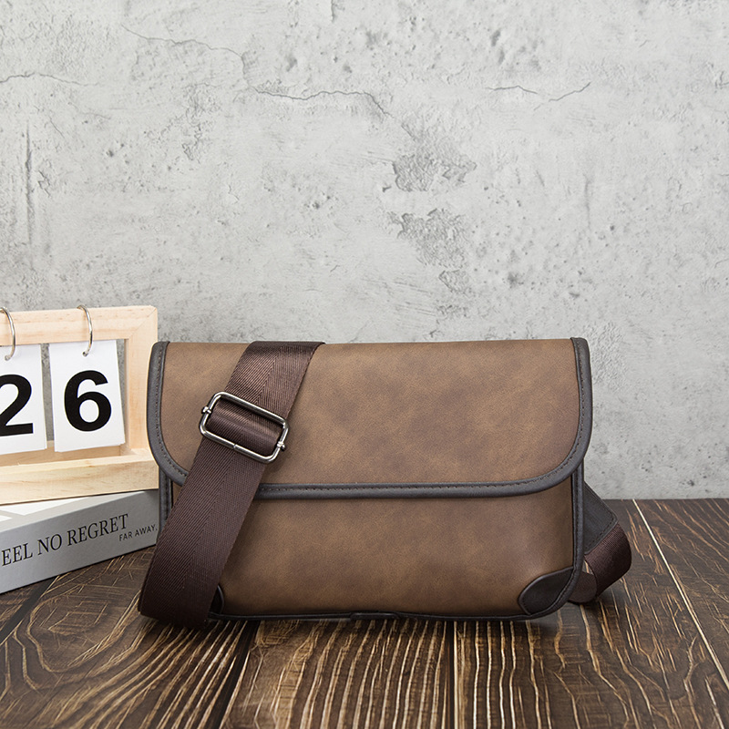 Leather Work Bag Men - Luxus Marke Vintage Schulter Tasche Für