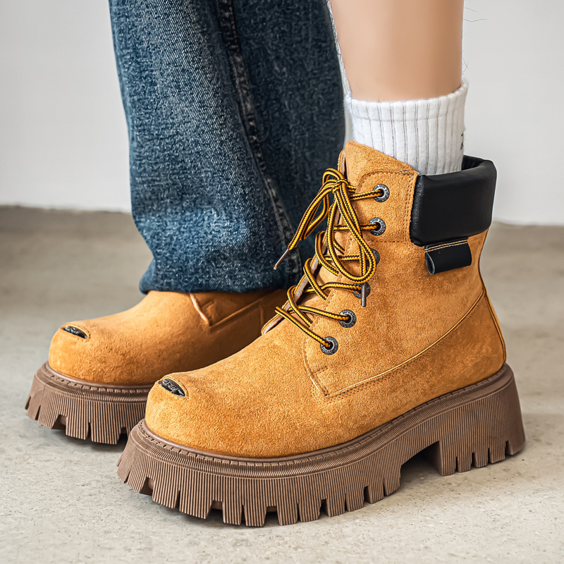 Leather Work Boots - Klassische High-Top-Stiefel aus Leder für Herren,