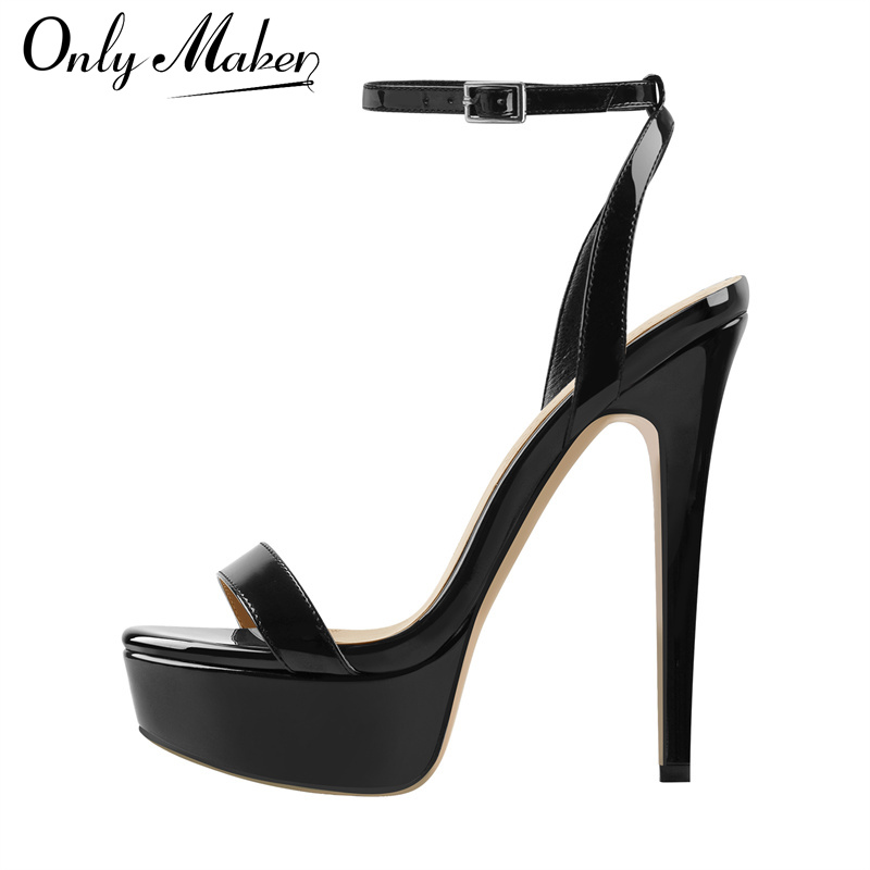 Leather Work Heels - Onlymaker Frauen Plattform Stiletto High Heels