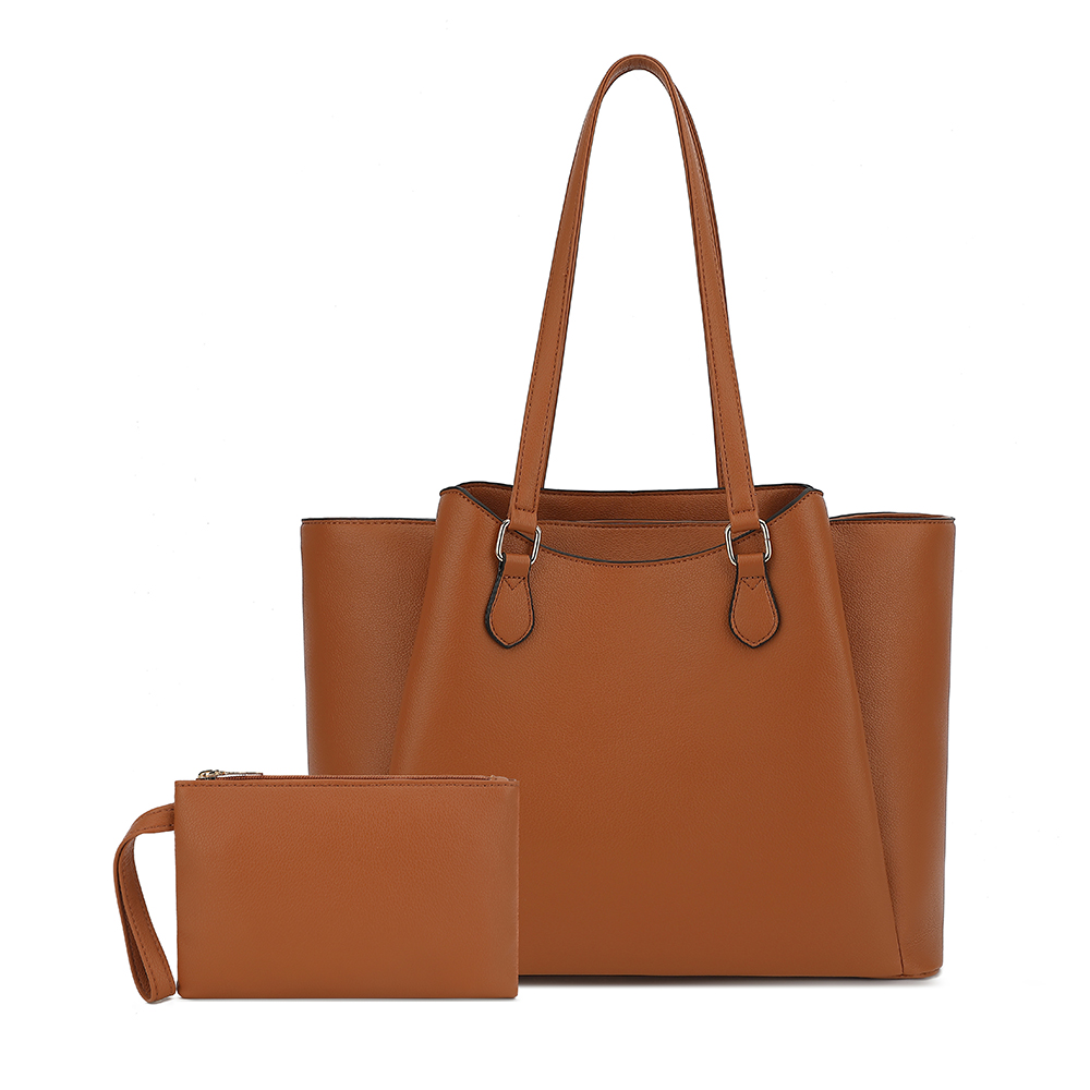 Leather Work Bag Laptop - Tragetasche für Damen, Große PU-Leder Schulterhandtasche