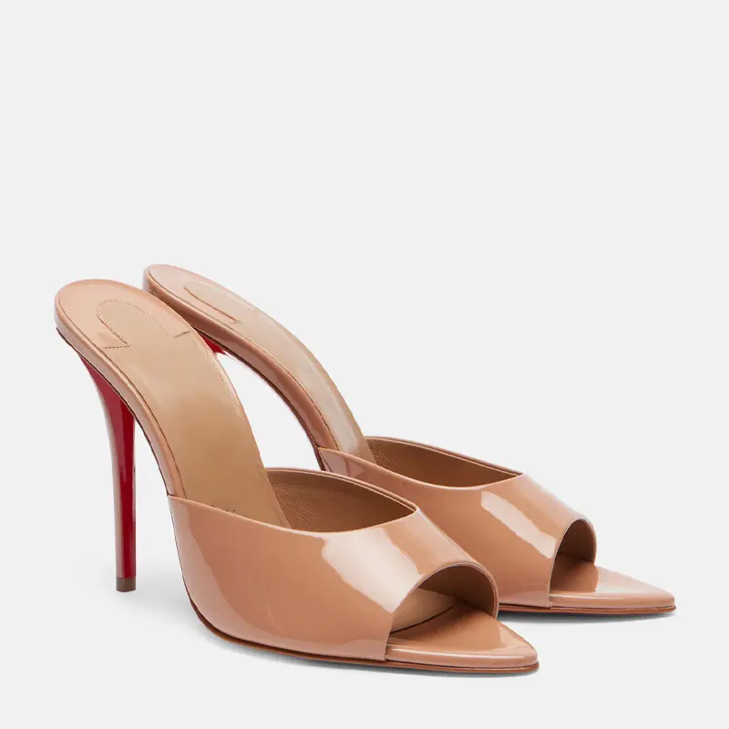 Leather Work Heels - Schuhe für Damen, neue spitze römische