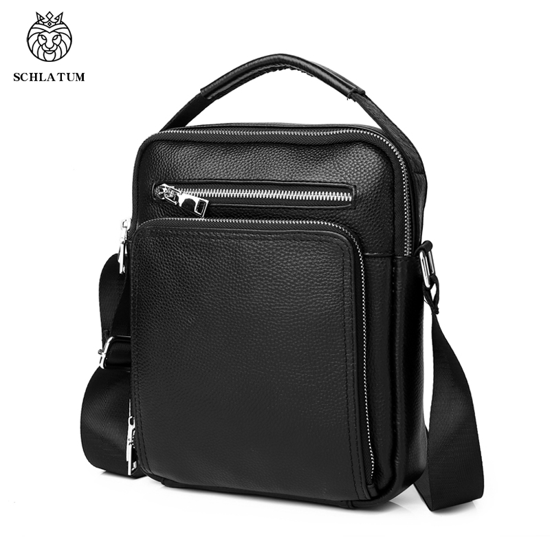 Leather Work Bag Men - Schlatum Echt leder Männer Umhängetasche Rindsleder