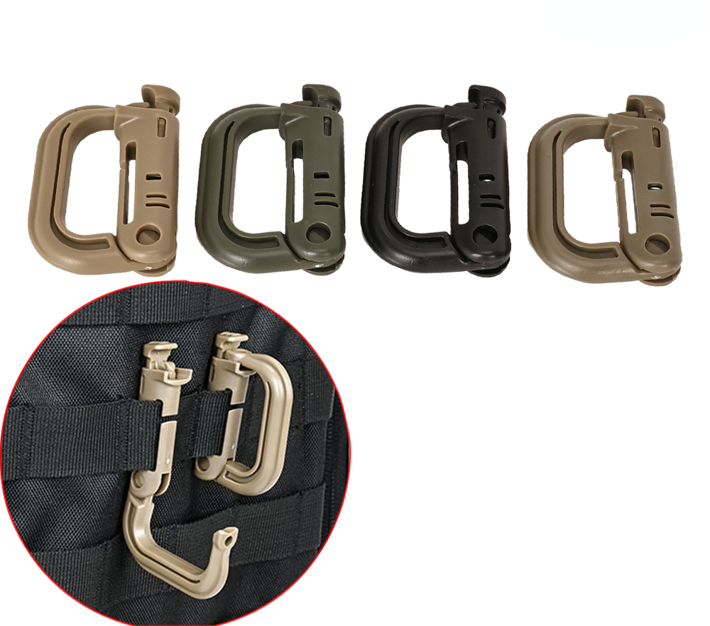 Snap Fastener Setter - Taktischer D-Sicherungsring, 2 Stück, Schnalle, Grimloc