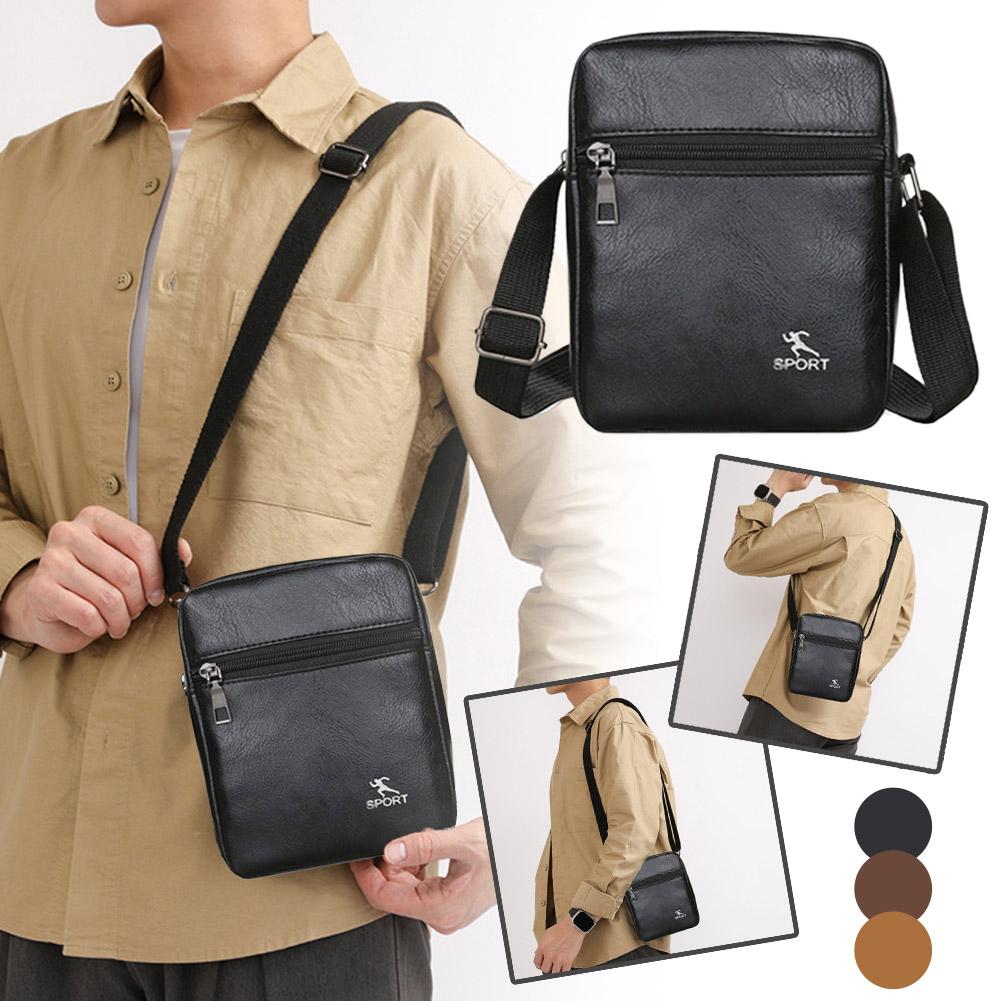 Leather Work Bag Men - Umhängetasche aus PU-Leder für Herren, Umhängetaschen