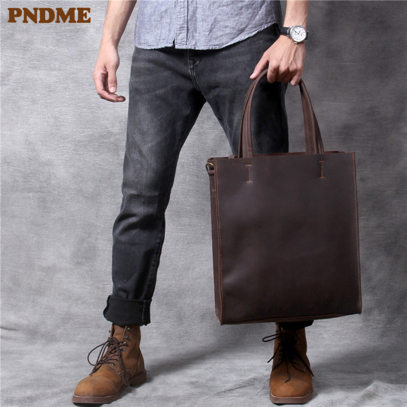 Vintage echtes Leder Herren Ha – Leather Work Bag Laptop Bewertung und Preis