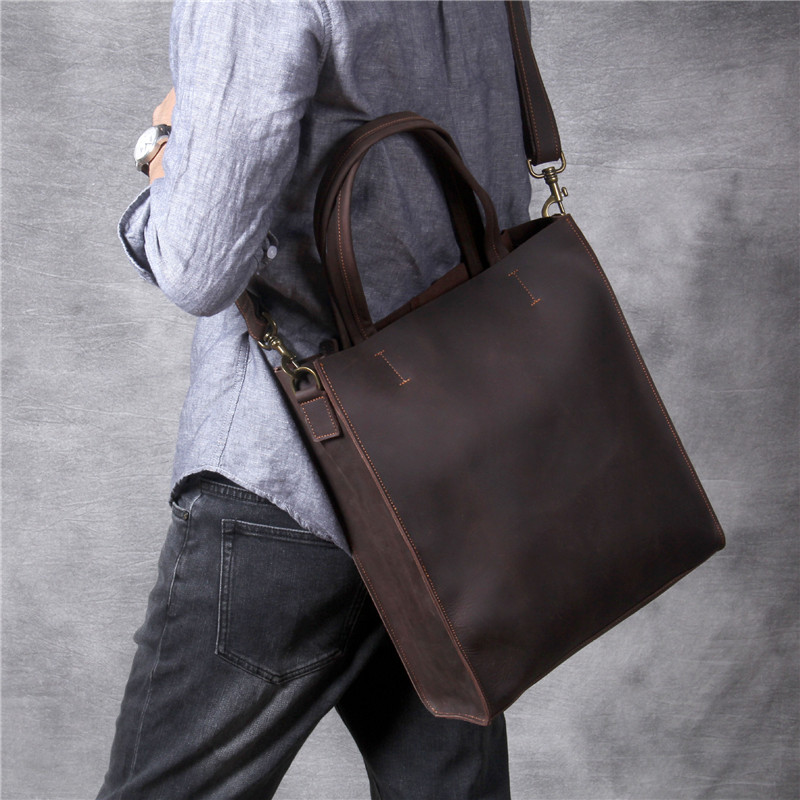 Vintage echtes Leder Herren Ha – Leather Work Bag Laptop Bewertung und Preis