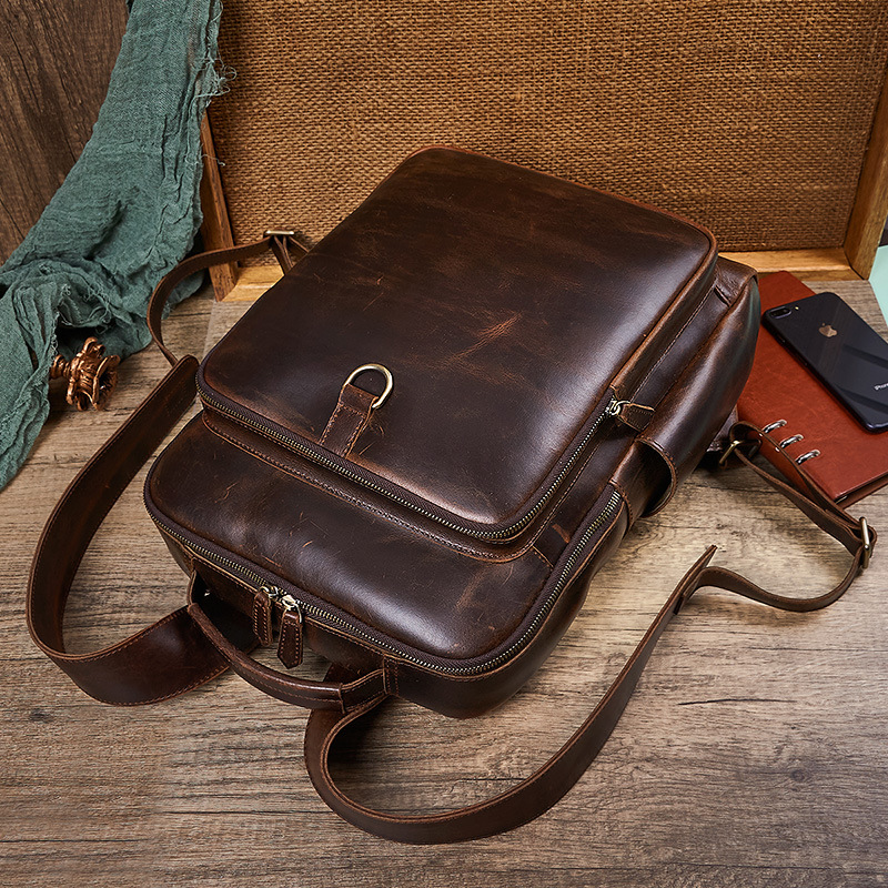 Herren-Laptop-Rucksack aus gew – Leather Work Backpack Bewertung und Preis
