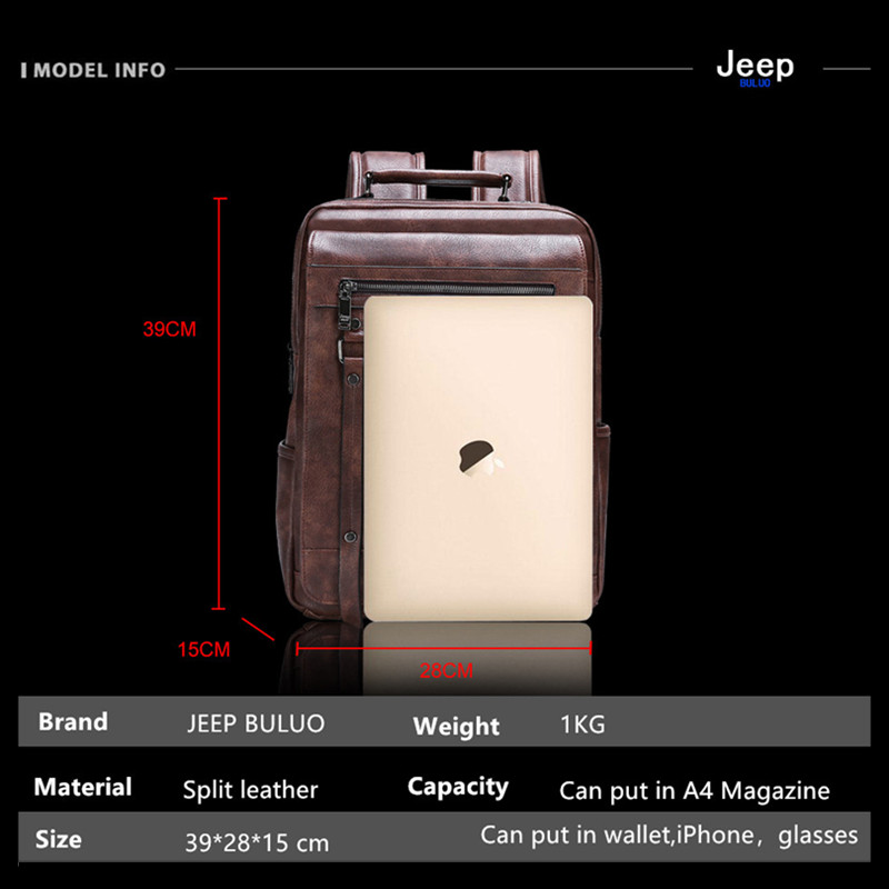 Jeep Buluo Herren-Lederrucksac – Leather Work Rucksack Mens Bewertung und Preis