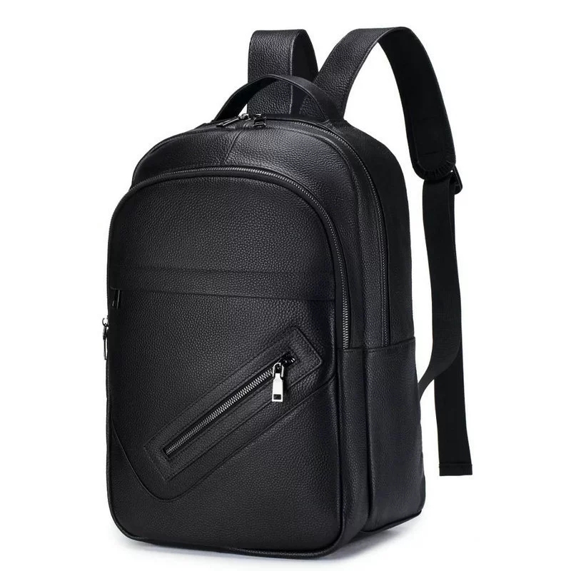 Schwarzer Laptop-Rucksack aus  – Leather Work Rucksack Mens Bewertung und Preis