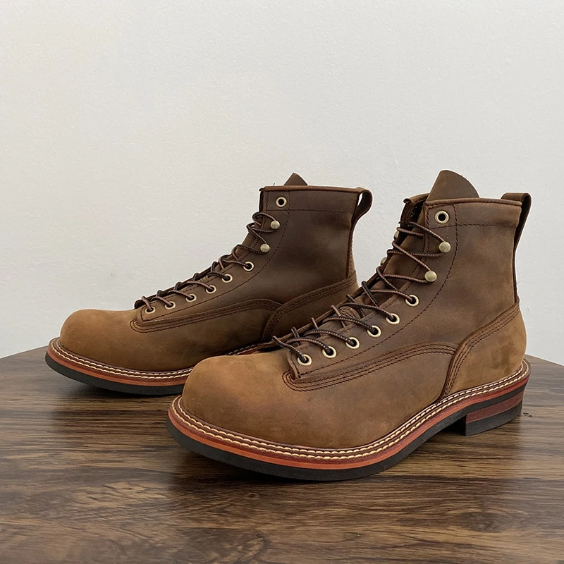 Vintage Britische Männer Stief – Leather Work Boots Bewertung und Preis