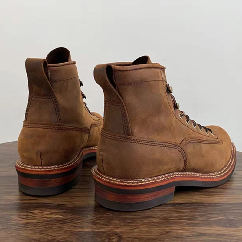 Vintage Britische Männer Stief – Leather Work Boots Bewertung und Preis