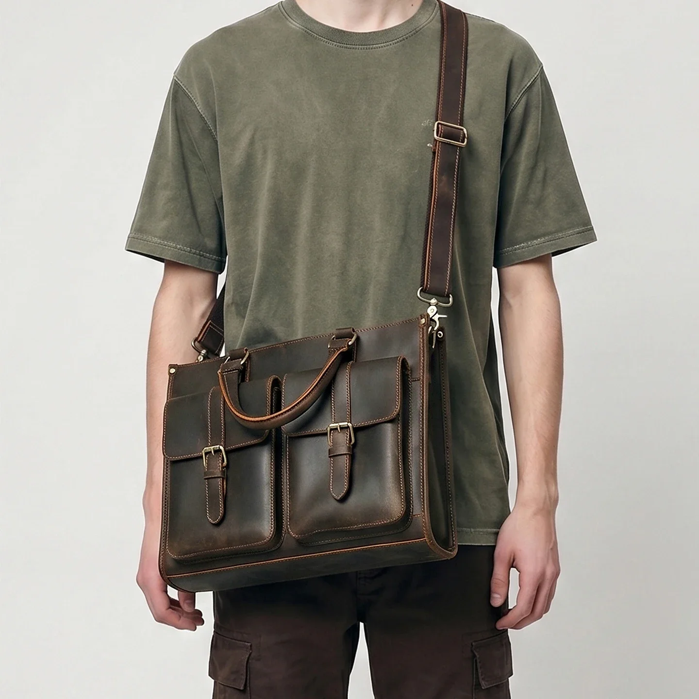 Vintage Echtleder Herren Umhän – Leather Work Bag Laptop Bewertung und Preis