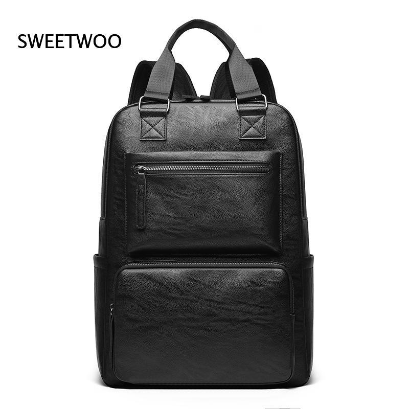 Herren Kunstleder Laptop-Rucks – Leather Work Rucksack Mens Bewertung und Preis