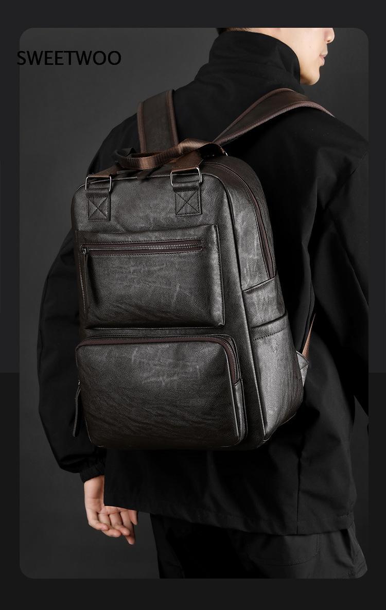 Herren Kunstleder Laptop-Rucks – Leather Work Rucksack Mens Bewertung und Preis
