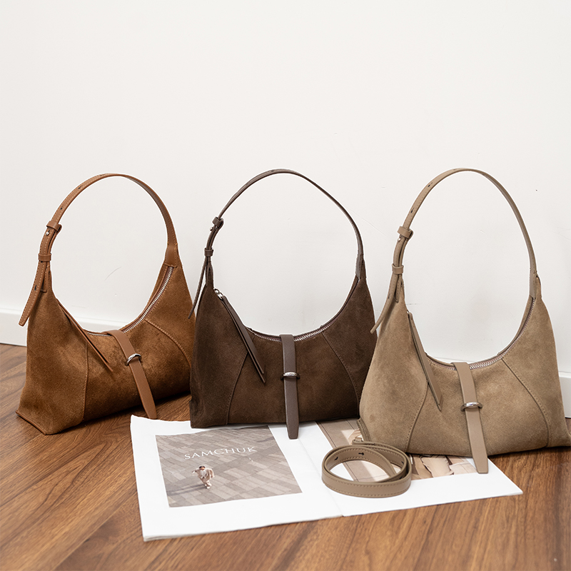 Damen-Handtasche aus Wildleder – Leather Work Handbags For Women Bewertung und Preis