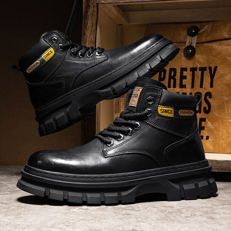 Vintage Männer Plattform Stief – Leather Work Boots Bewertung und Preis