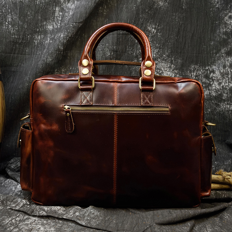 Männer echte leder aktentasche – Leather Work Bag Laptop Bewertung und Preis