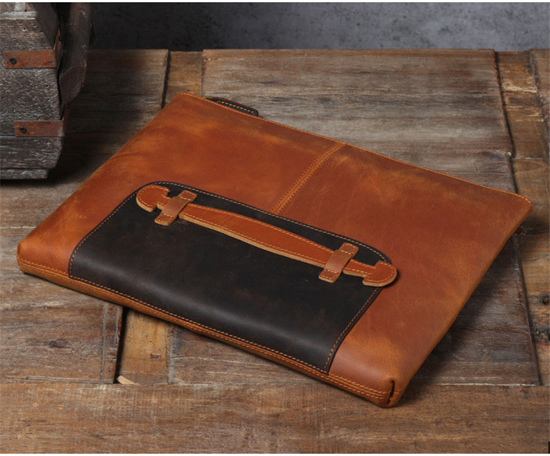 Vintage handgefertigte Herren- – Leather Work Bag Laptop Bewertung und Preis