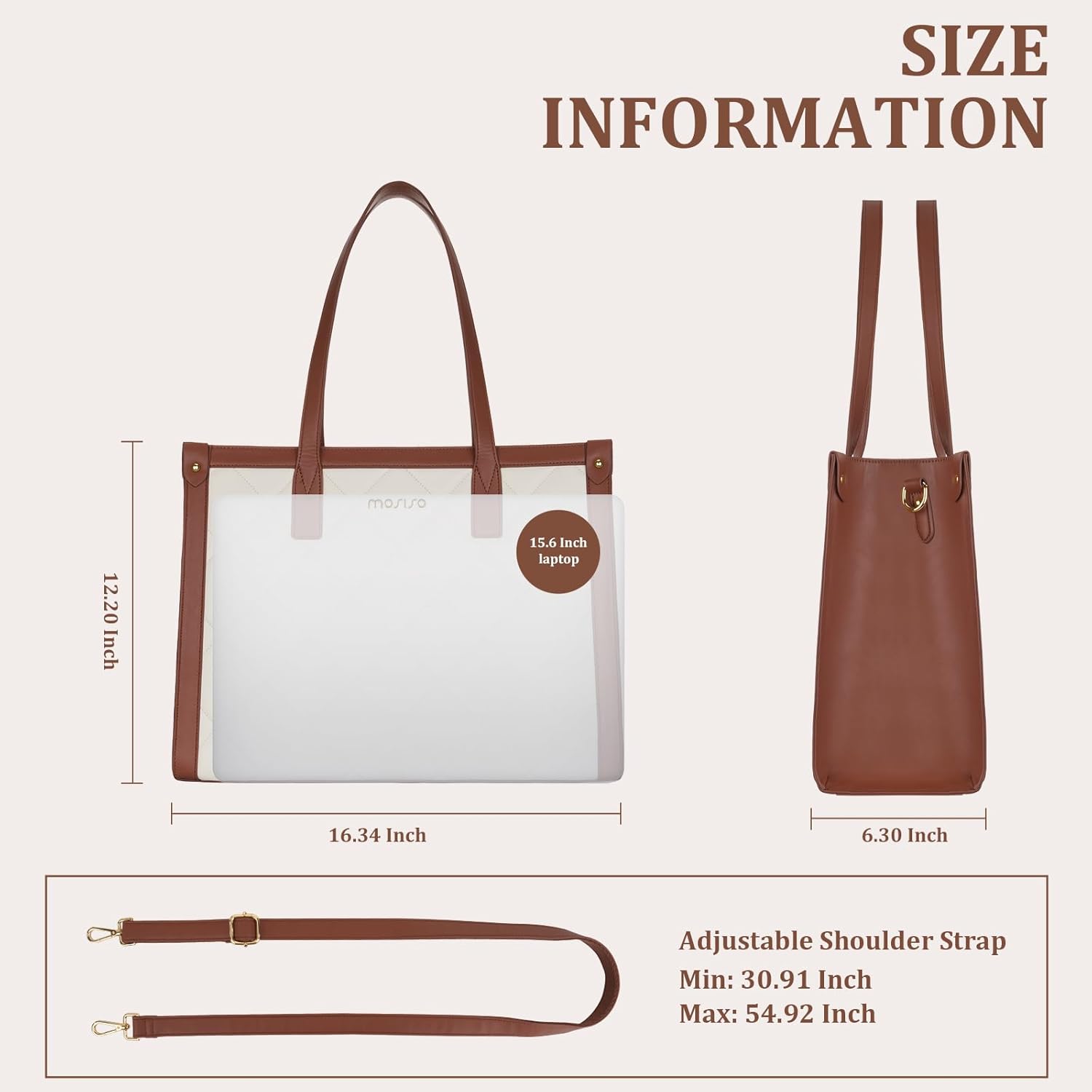 Wasserdichte Laptoptasche für  – Leather Work Bag Laptop Bewertung und Preis