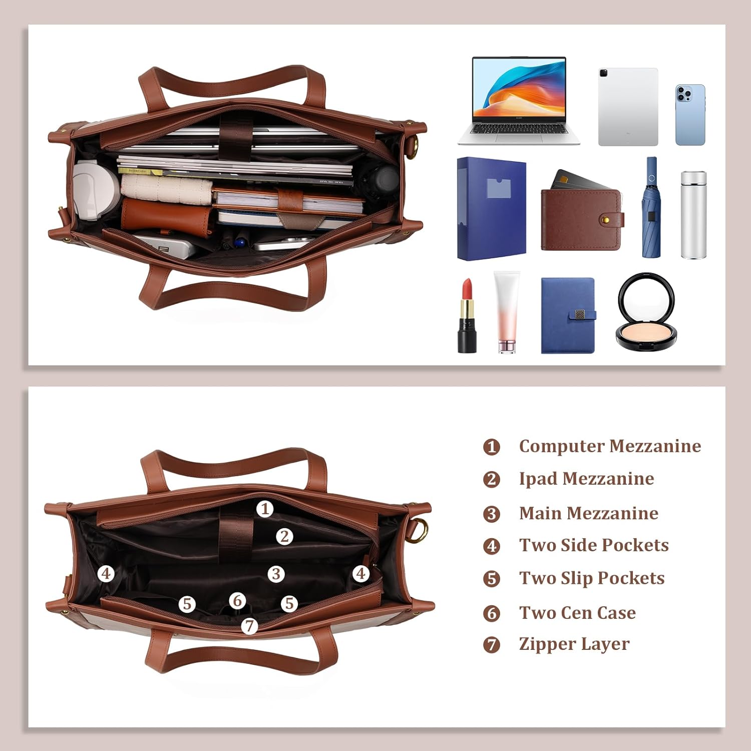 Wasserdichte Laptoptasche für  – Leather Work Bag Laptop Bewertung und Preis