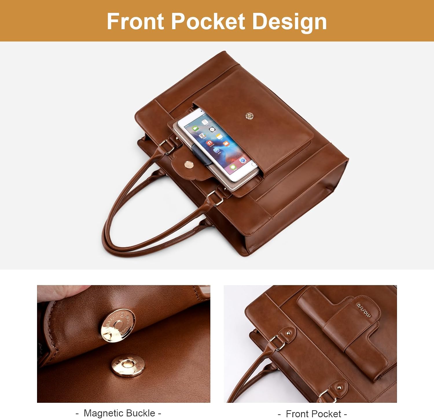 MOSISO Laptop-Tragetasche für  – Leather Work Bag Laptop Bewertung und Preis