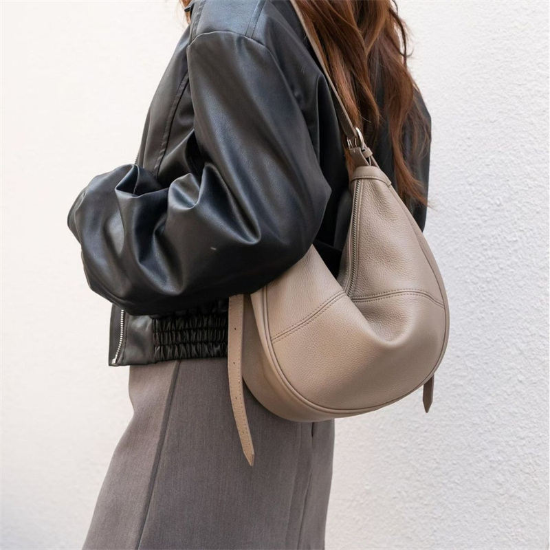 BURMINSA Weiche Echtleder-Halb – Leather Work Handbags For Women Bewertung und Preis