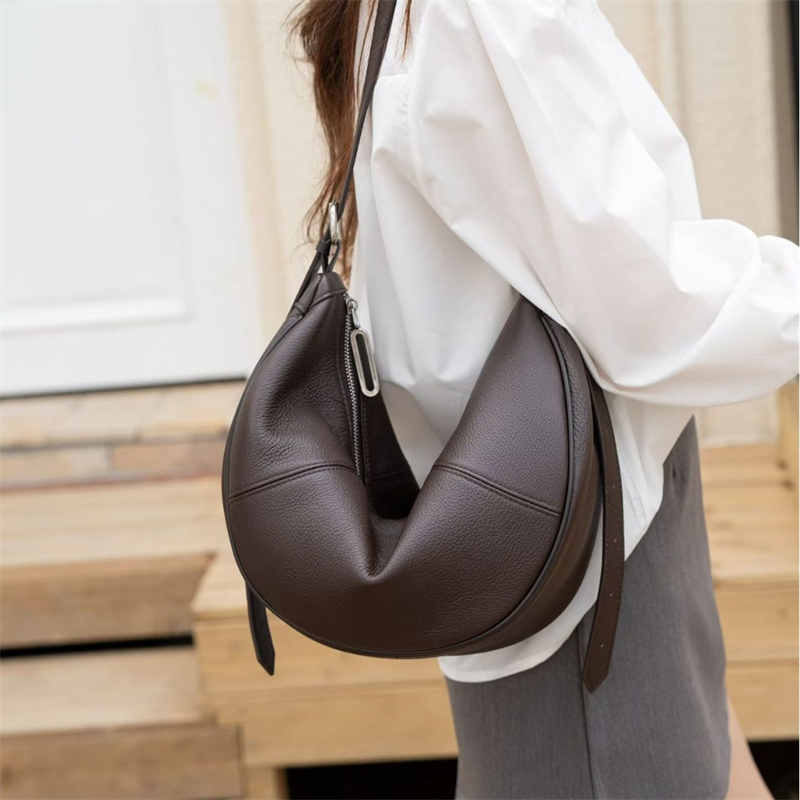 BURMINSA Weiche Echtleder-Halb – Leather Work Handbags For Women Bewertung und Preis
