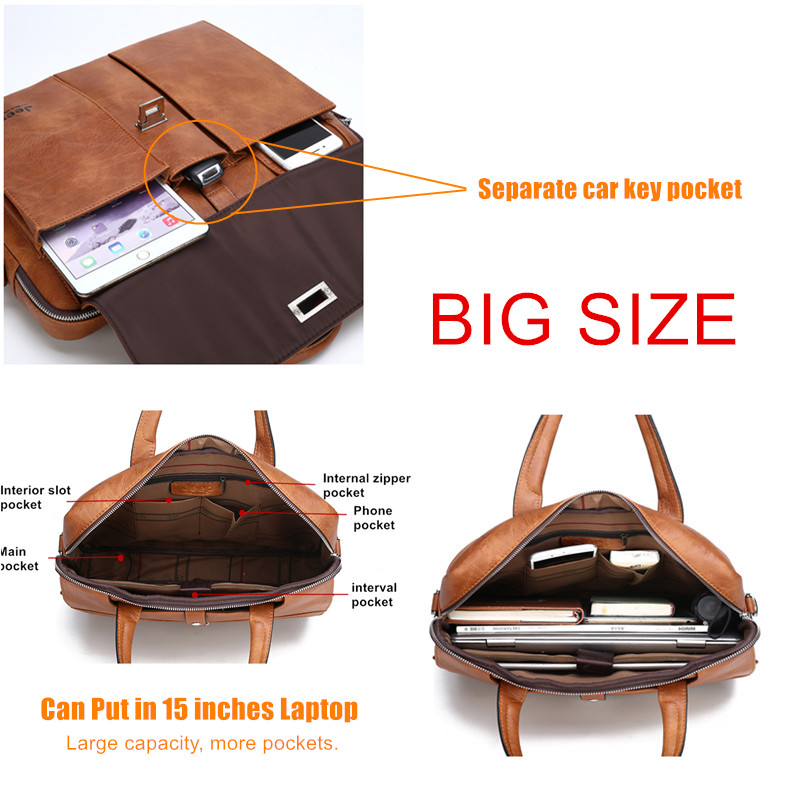 Jeep Buluo Herren-Leder-Aktent – Leather Work Bag Laptop Bewertung und Preis