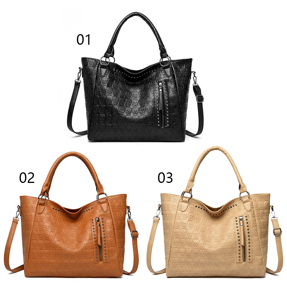 Punk-Totenkopf-Umhängetasche a – Leather Work Handbags For Women Bewertung und Preis