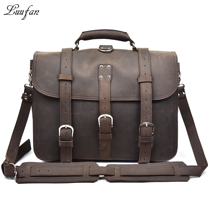 Männer Dicke Crazy Horse Leder – Leather Work Rucksack Mens Bewertung und Preis