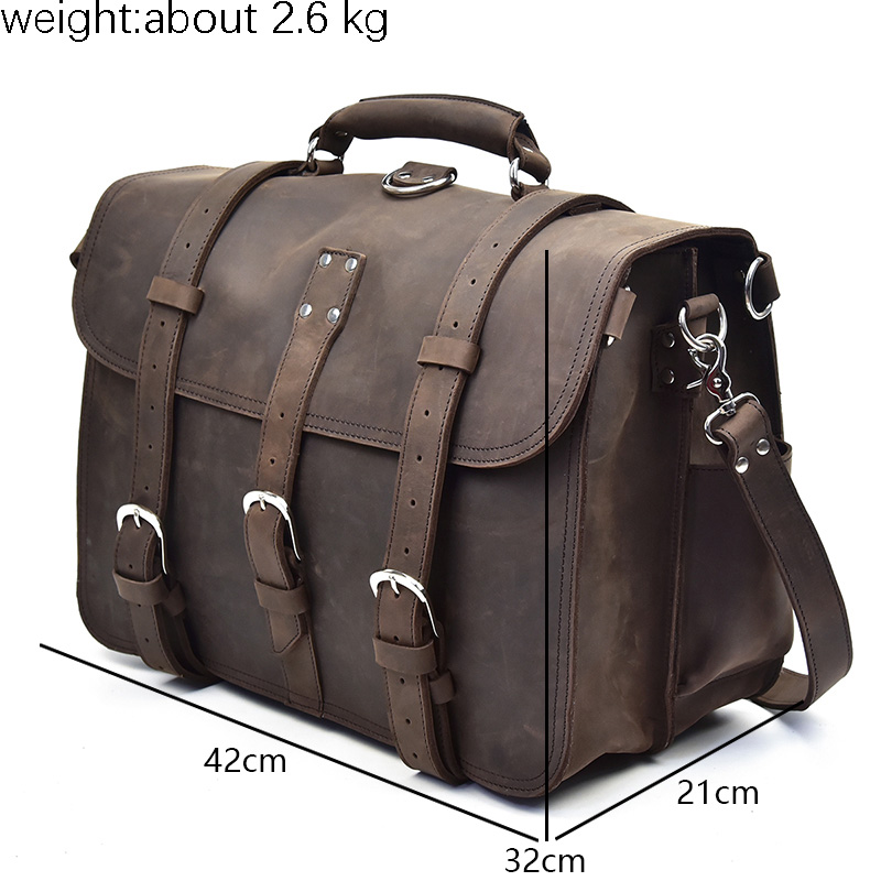 Männer Dicke Crazy Horse Leder – Leather Work Rucksack Mens Bewertung und Preis