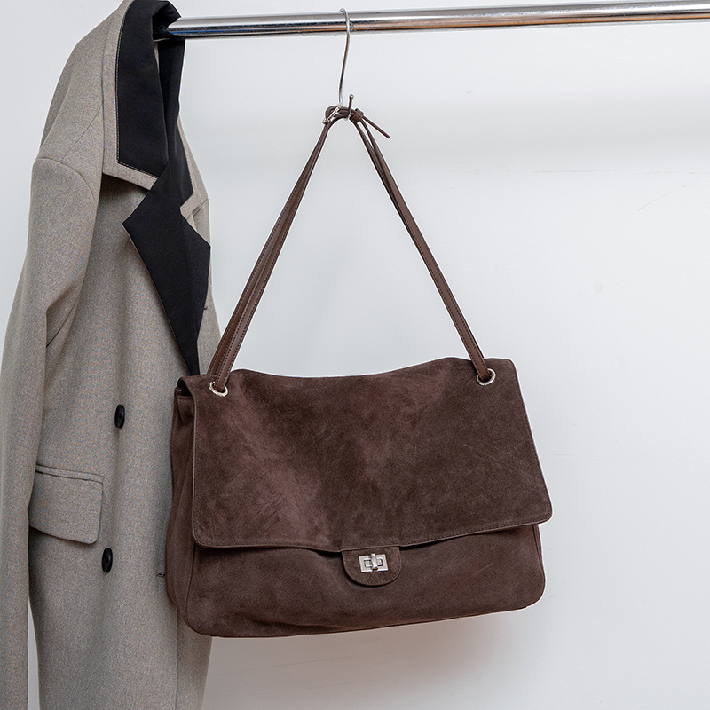 Echte Wildleder-Schultertasche – Leather Work Handbags For Women Bewertung und Preis