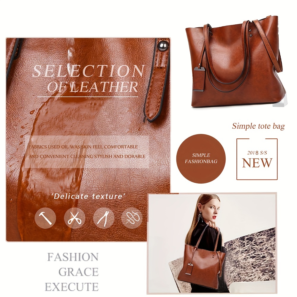 Modische klassische Retro Lede – Leather Work Handbags For Women Bewertung und Preis