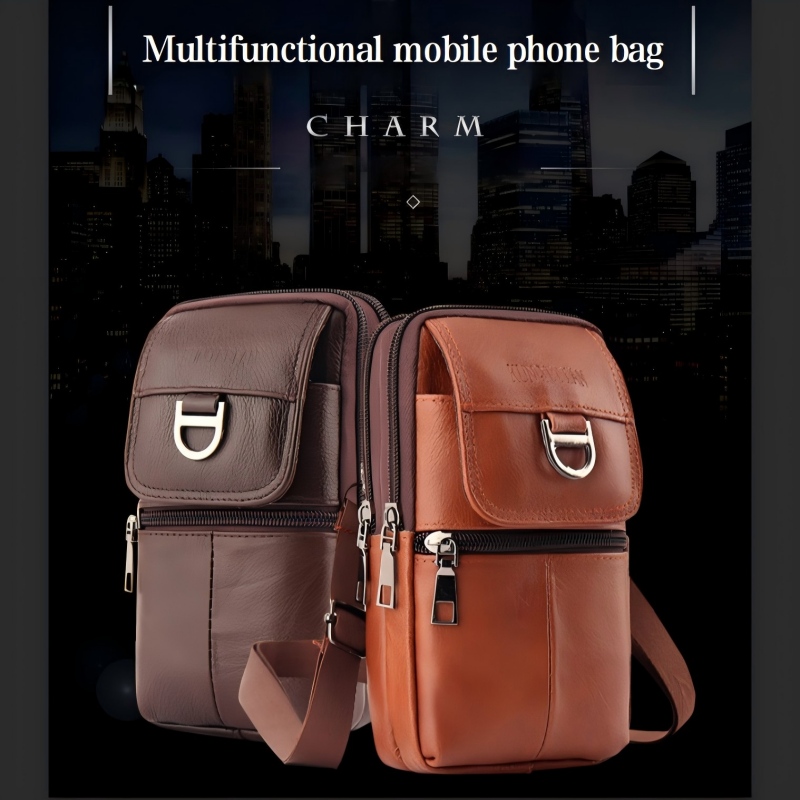 Herren-Leder-Gürteltasche - Gr – Leather Work Bag Men Bewertung und Preis