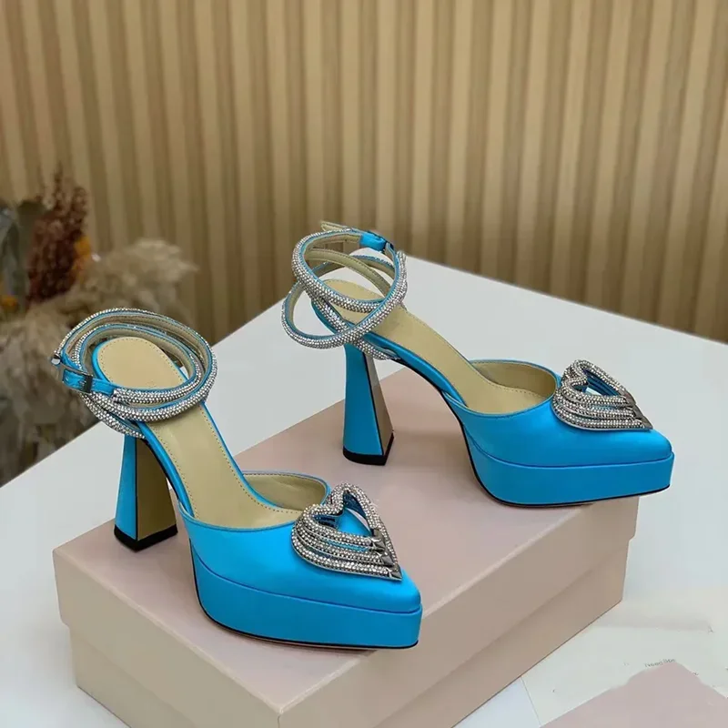 Plattform Kristall Liebe Dekor – Leather Work Heels Bewertung und Preis