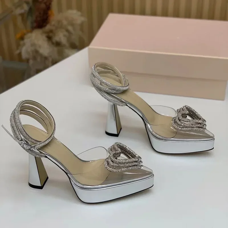 Plattform Kristall Liebe Dekor – Leather Work Heels Bewertung und Preis