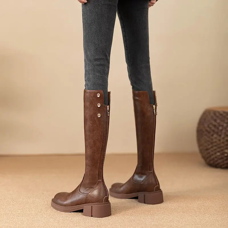 Herbst Winter Mittleren Absatz – Leather Work Boots Bewertung und Preis