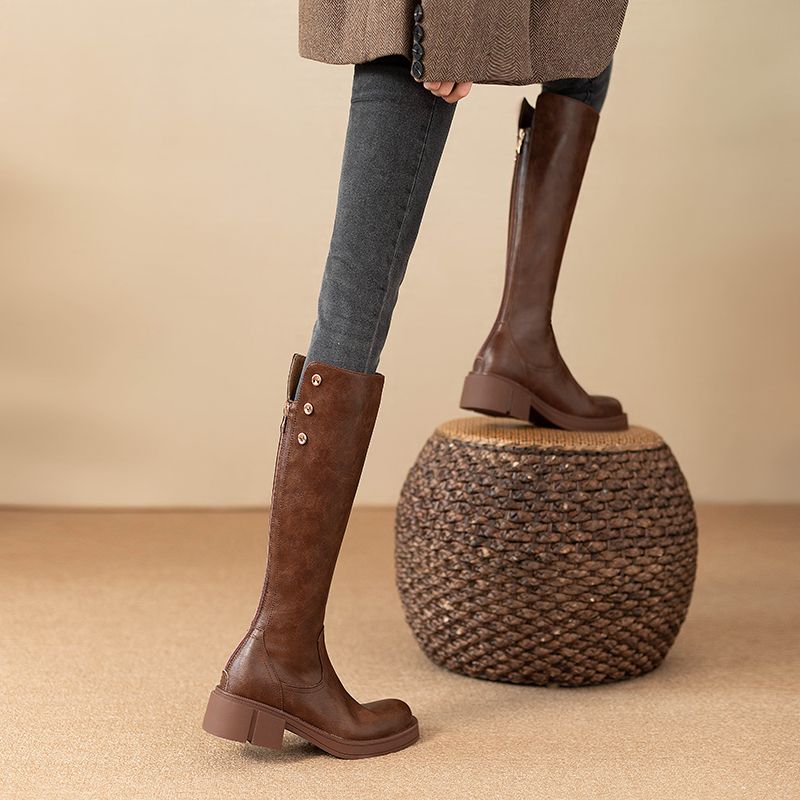 Herbst Winter Mittleren Absatz – Leather Work Boots Bewertung und Preis